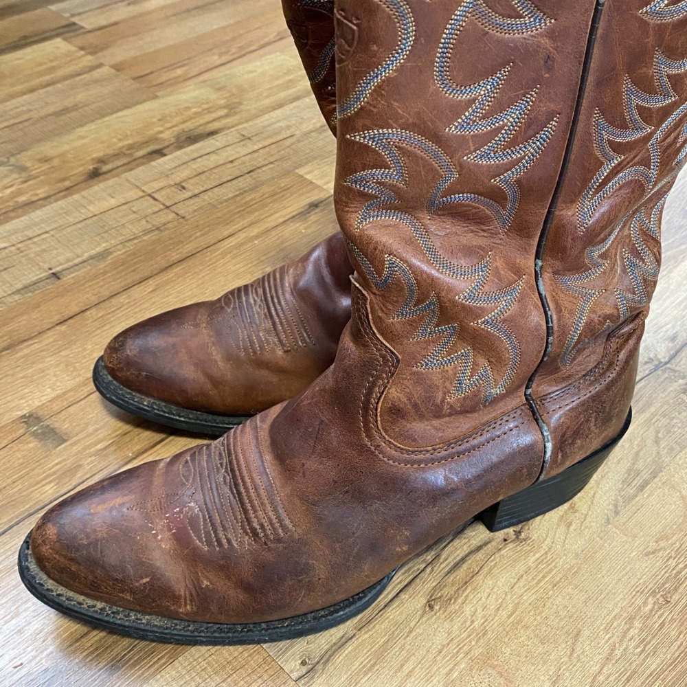 Ariat Brown Leather Western Heeled Boots